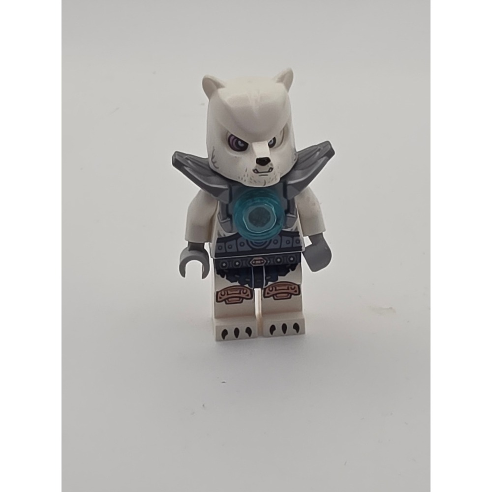 LEGO Ice Bear Warrior Minifigure White Good Condition Mask Shoulder Pads Armour